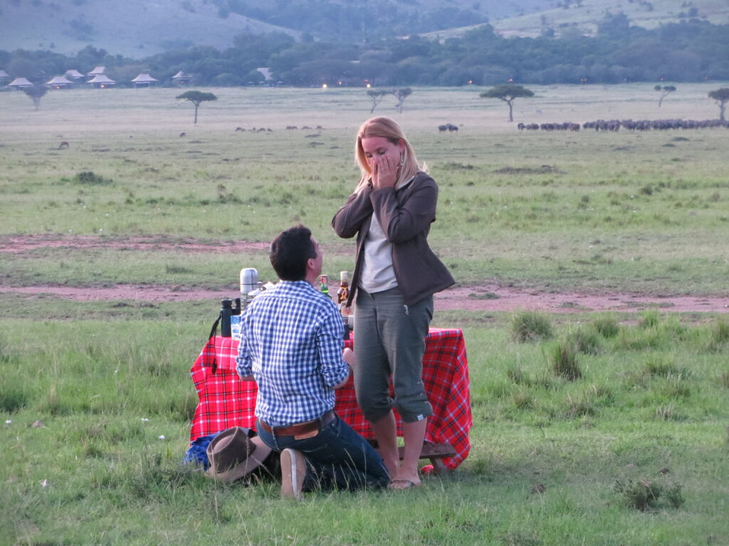 proposal photo Masai Mara Kenya safari