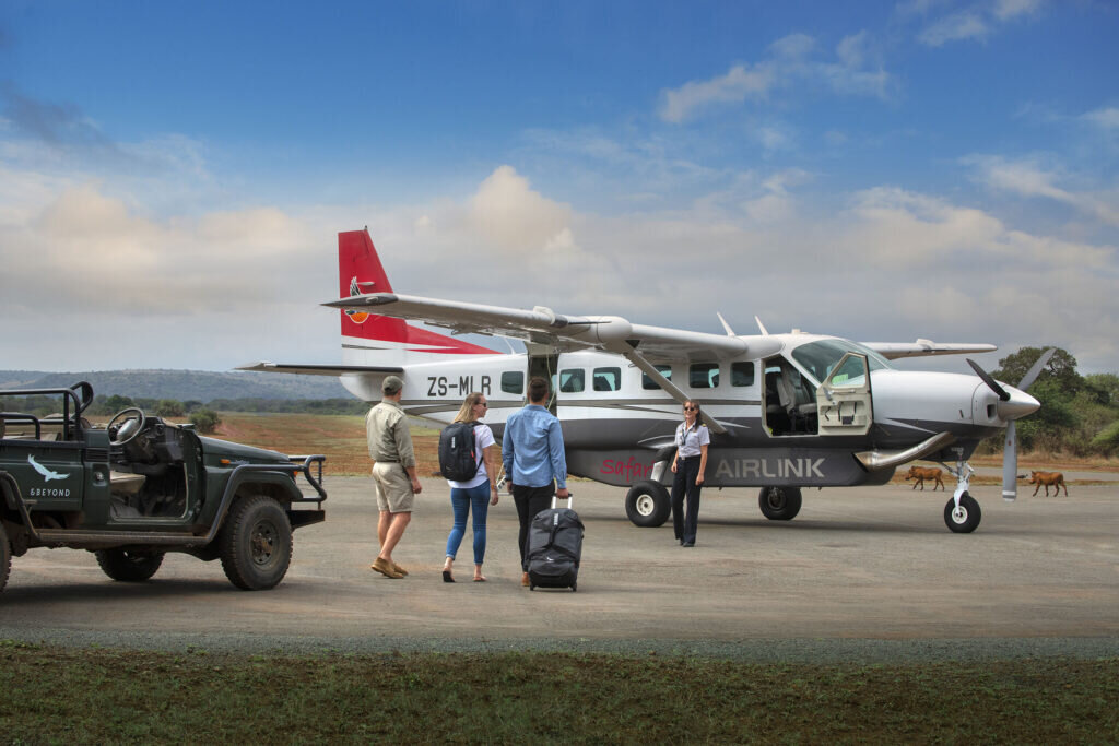 South Africa private charter flight family safari