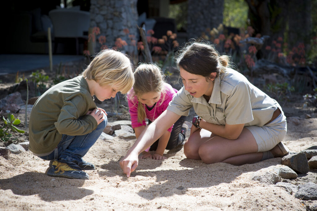 South Africa wild child tracking lesson family safari