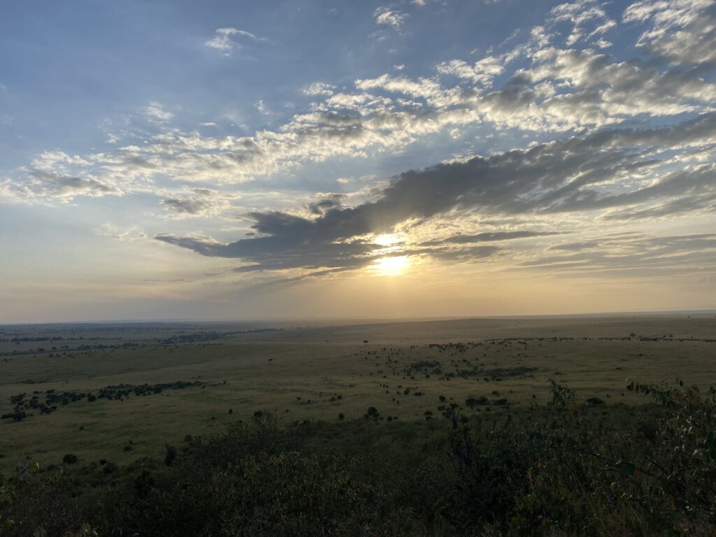 Kenya Masai Mara Sala's Camp sundowner family safari