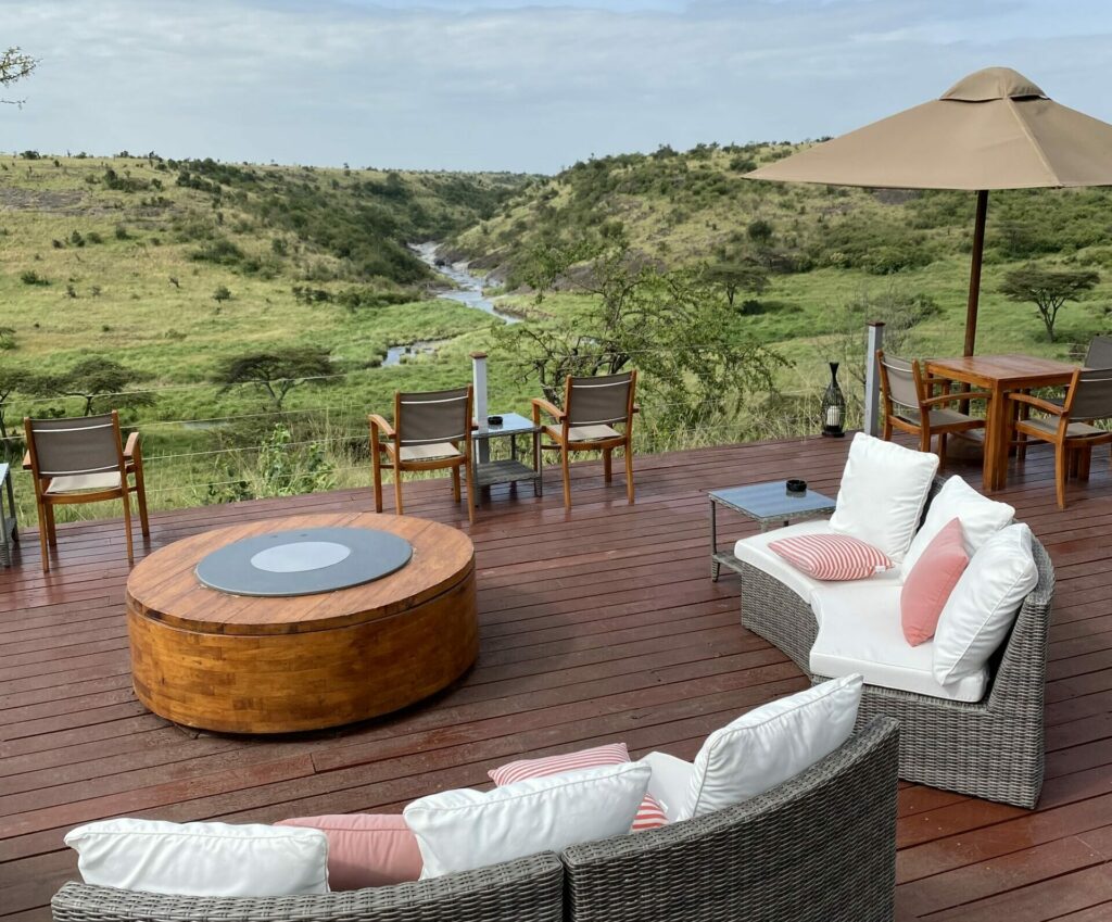 Kenya Mahali Mzuri deck view Masai Mara family safari