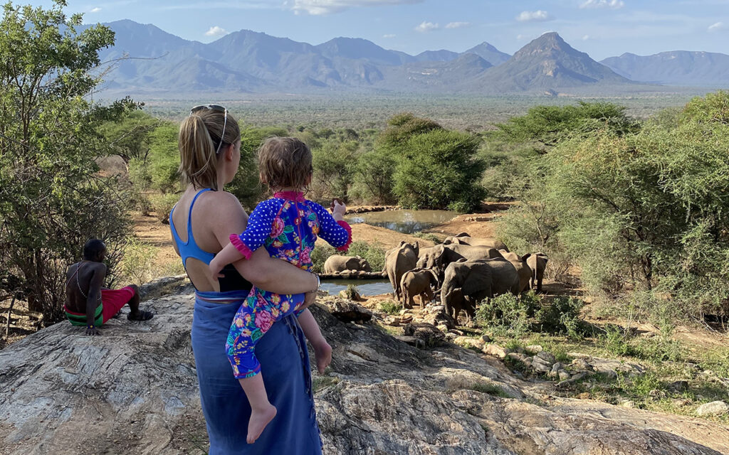 Tess and Elsa elephants Sarara family safari