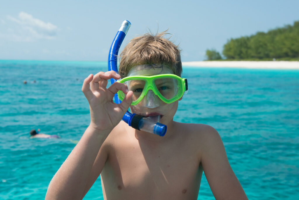 Teenagers safari snorkelling Matemwe Zanzibar