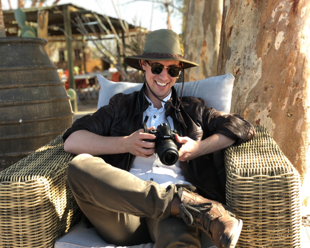 Man Going on Safari